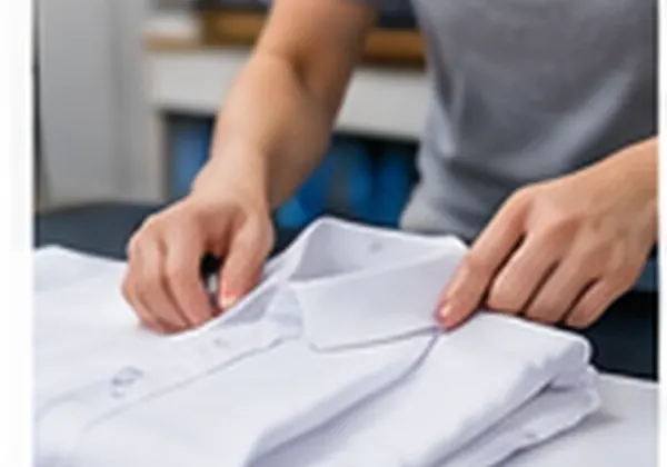 Fachgerechte Bearbeitung eines Kleidungs- oder Reparaturartikels im Service
